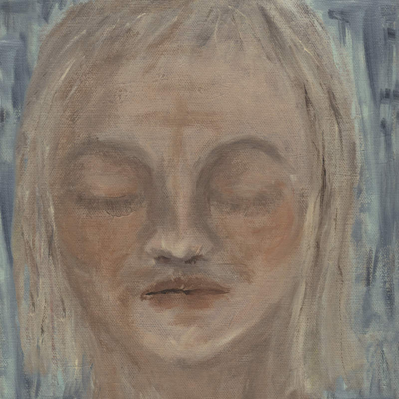 Painting of a woman's face